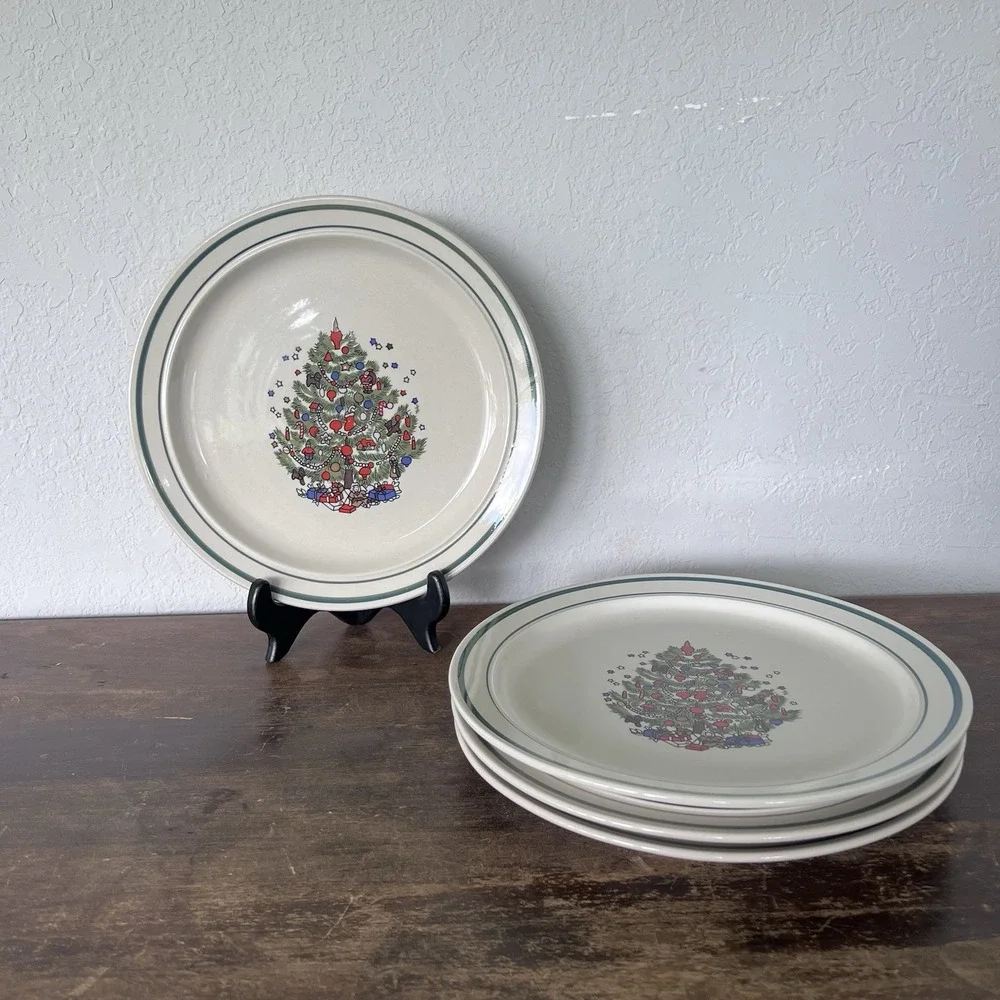 VTG Holiday Stoneware Place Setting For 4 People (16pc‎ Set)